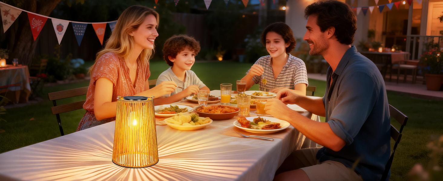 2 Pack Solar Lanterns Outdoor Waterproof, Hanging Rattan Woven Solar Lights with Auto On/Off, Decorative Gifts for Garden, Yard, Patio, Tree, Porch, Lawn, Pathway & Outside Tabletop Decor