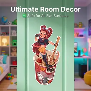 Large Cartoon Stickers, Self-Adhesive Door Decals for Home Decor, Removable Wall Stickers for Bedroom and Living Room, Birthday Party Gifts