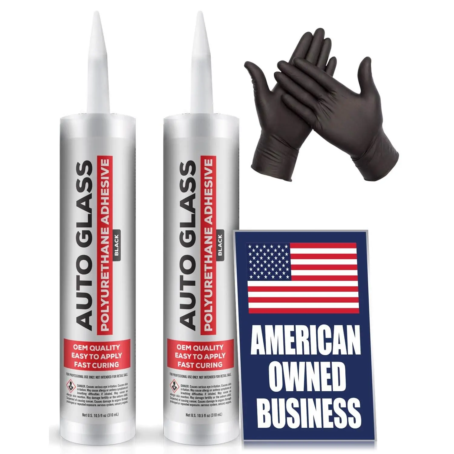 [2 Pack] Polyurethane Windshield Adhesive —  Curing Urethane Auto Glass Glue, High Bond Strength Black Windshield Sealant for  & RV Window Seal, OEM Quality with Gloves,  Owned