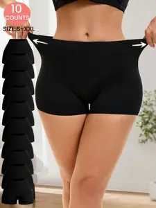 Women's Seamless Soft Low Waist Fit Panties, Comfortable Stretchy Underwear, Breathable Shorts, Essential Lingerie for All Seasons