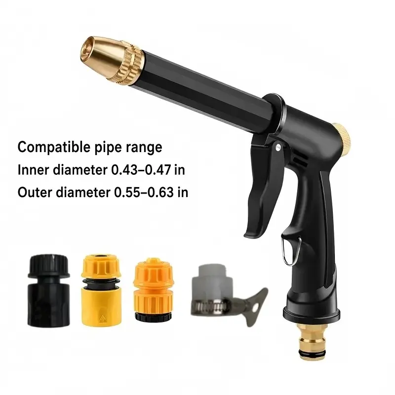 Portable High-Pressure Water Spray Gun, Multi-Functional Adjustable Garden Hose Nozzle, Car Wash Nozzle, Car Cleaning, Flower Irrigation, Pet Bathing, Home Cleaning Tool, Car Wash Sprayer