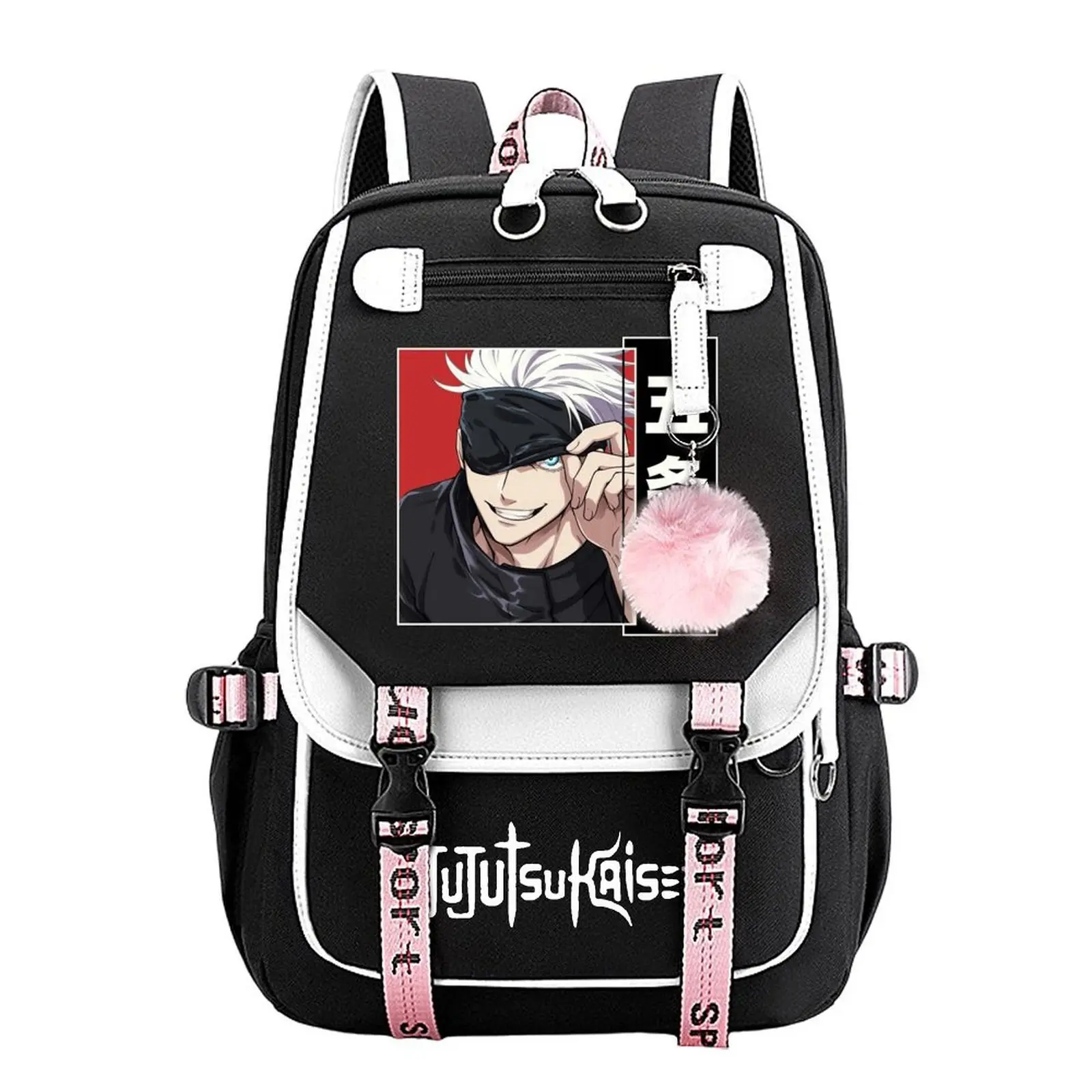 Gojo Satoru Jujutsu Kaisen- Print Backpack for Boys & Girls, Teen Student School Bag, Large Capacity Backpack,  Water-Resistant Durable Design, Multi-Pocket Organizer, Perfect Birthday & Holiday Gift 11.4” × 18.1”