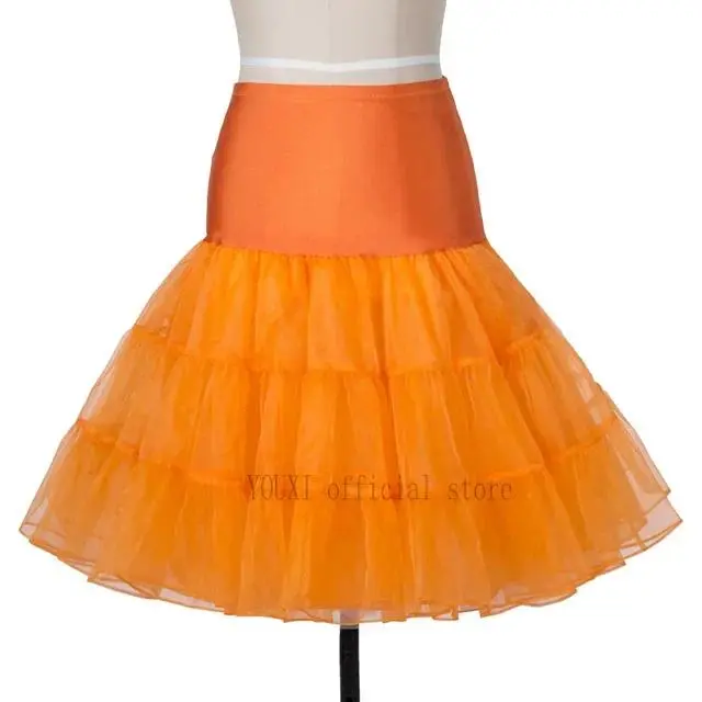 2026 New Short Petticoat Vintage 3 Layer Puffy Organza Petticoat Retro Crinoline Underskirt Rockabilly Cosplay Swing Tutu Skirt