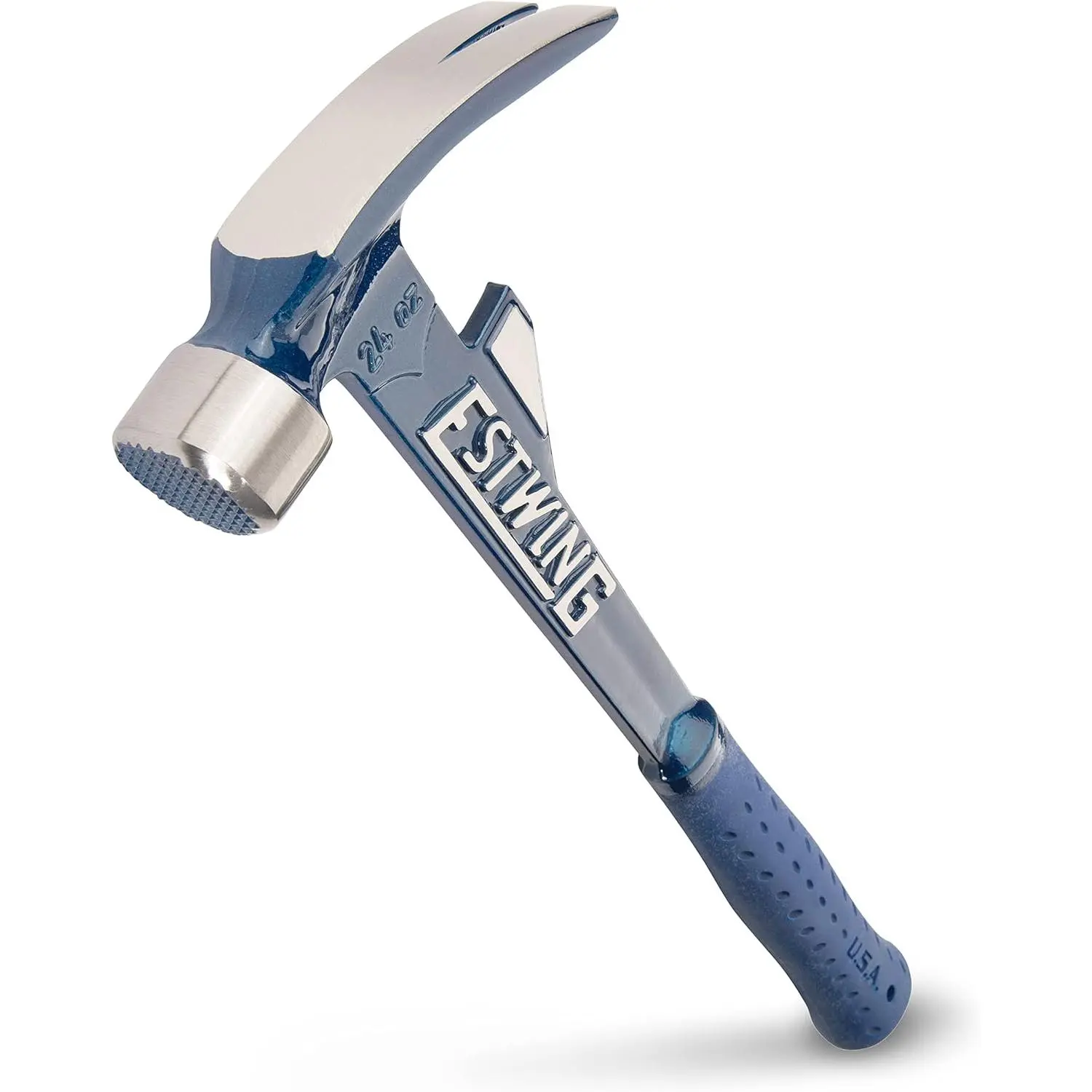 Hammertooth - 24 oz USA Made Long Handle Straight Rip Claw with Milled Fachock Reduction Grip - E6-24TM