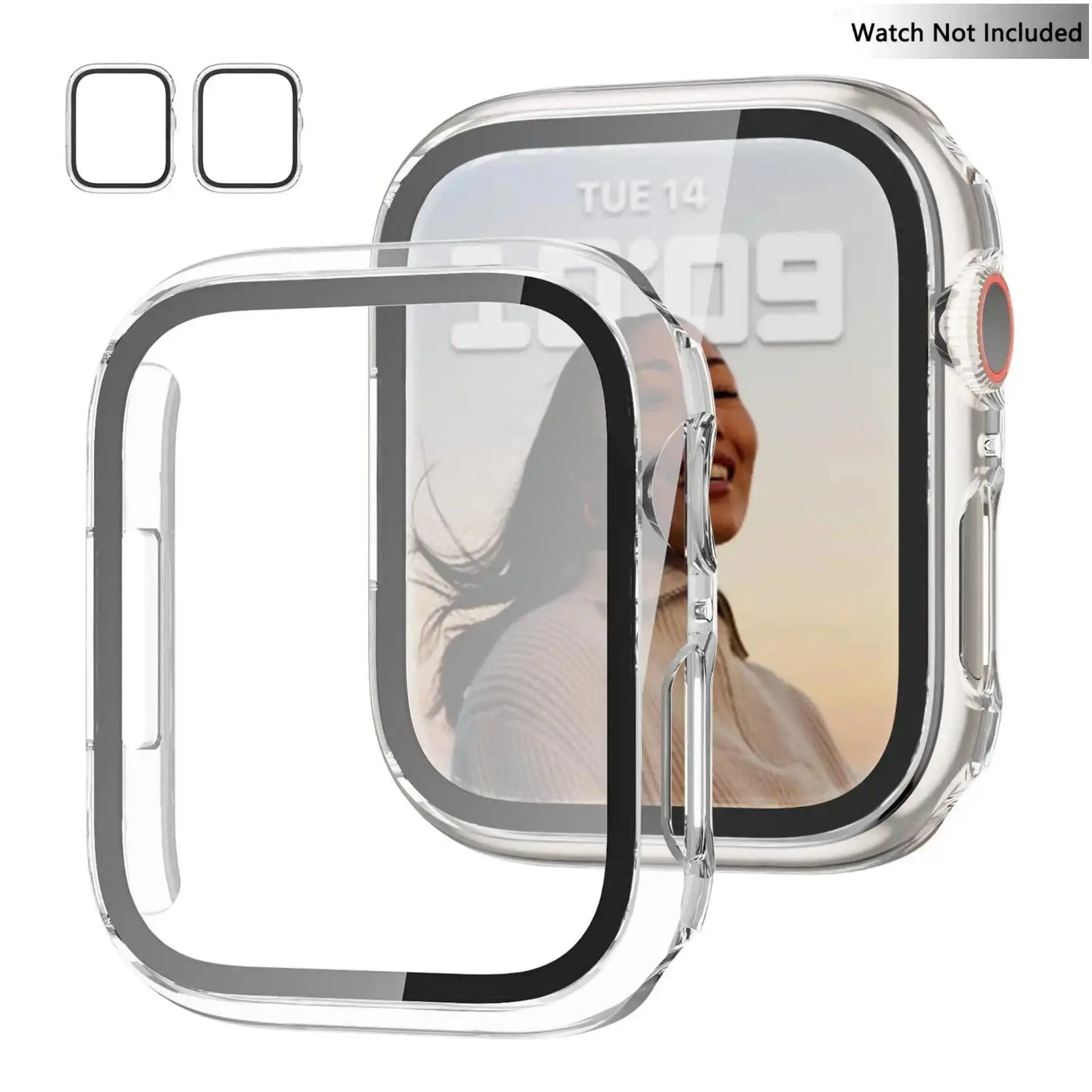 2-Pack Durable Tempered Glass Watch Protector, Screen Protector Tech Accessory for 38-49mm Smart Watches, Sports & Outdoor Protection Accessories, Protective, Two Pieces