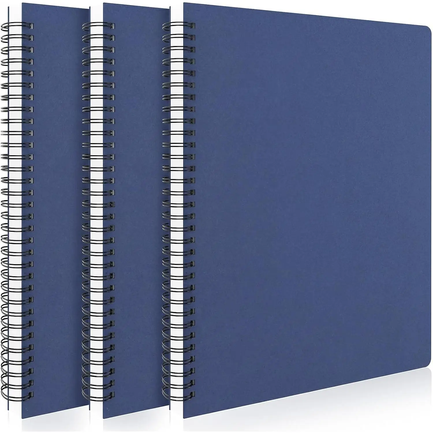 A4 Notebook, 3 Packs 8.5" x 11" College Ruled Spiral Subject Notebook, 120Pages/ 60Sheets Large Spiral Lined Journal Notepads Notebooks Bulk for Business Work School Note Taking-Royal Blue