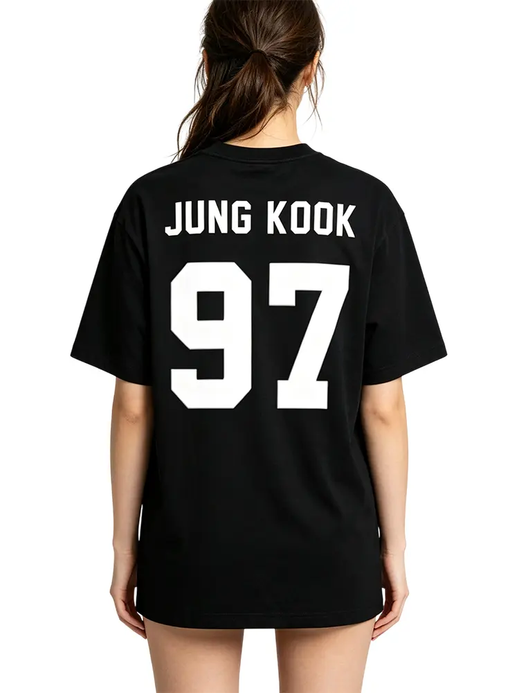 2026 K-pop Fan Printed Short Sleeve T-Shirt, Unisex Adult & Youth Crewneck Tee, Casual Graphic Shirt, Soft Breathable Daily Wear, Concert Outfit, Streetwear Fashion Top, Black, S-3XL