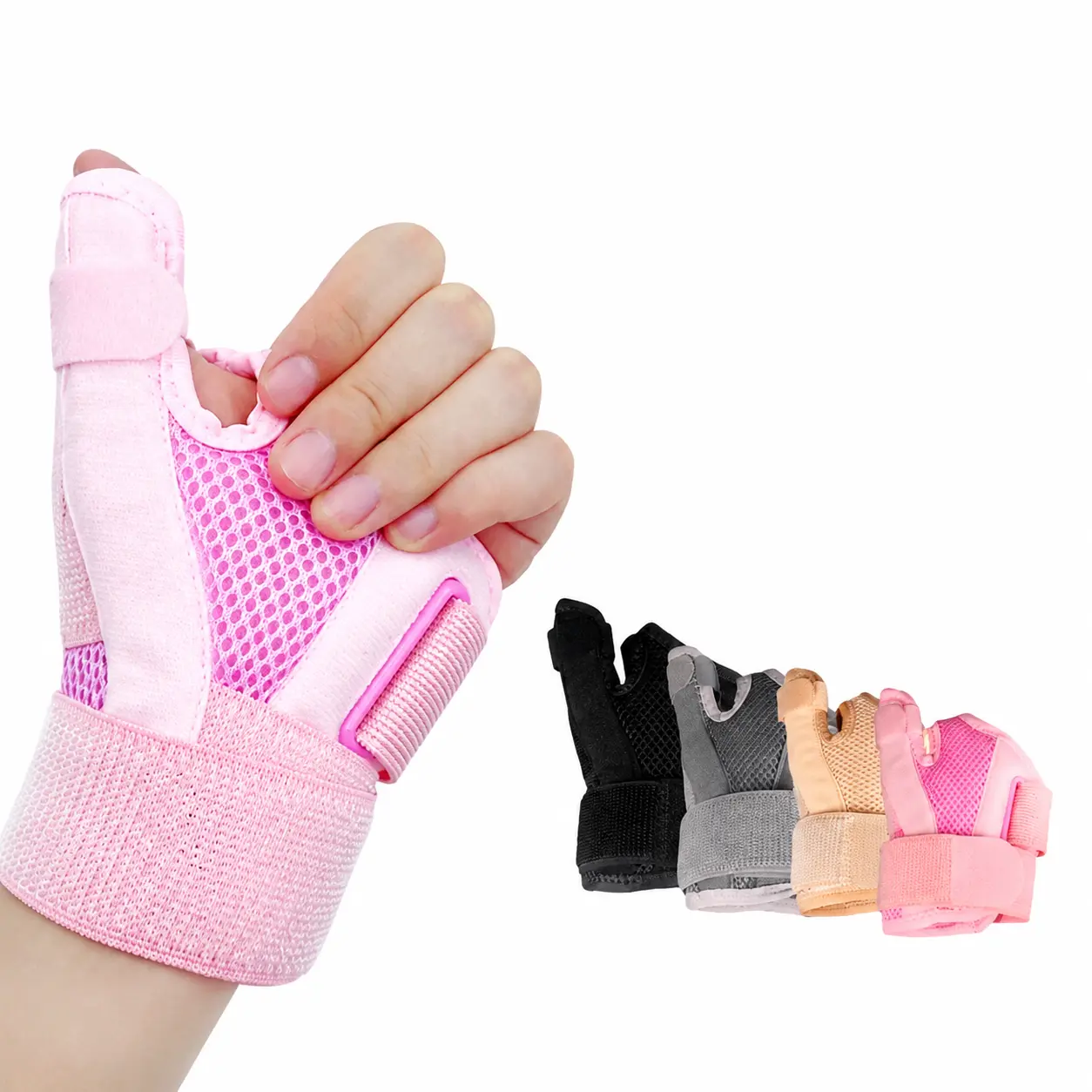Breathable Thumb and Wrist Support Brace for Basketball Players – Adjustable Compression Strap with Targeted Joint Stabilization, Lightweight Ventilated Design for Enhanced Mobility and Injury Prevention During Intense Sports Activity