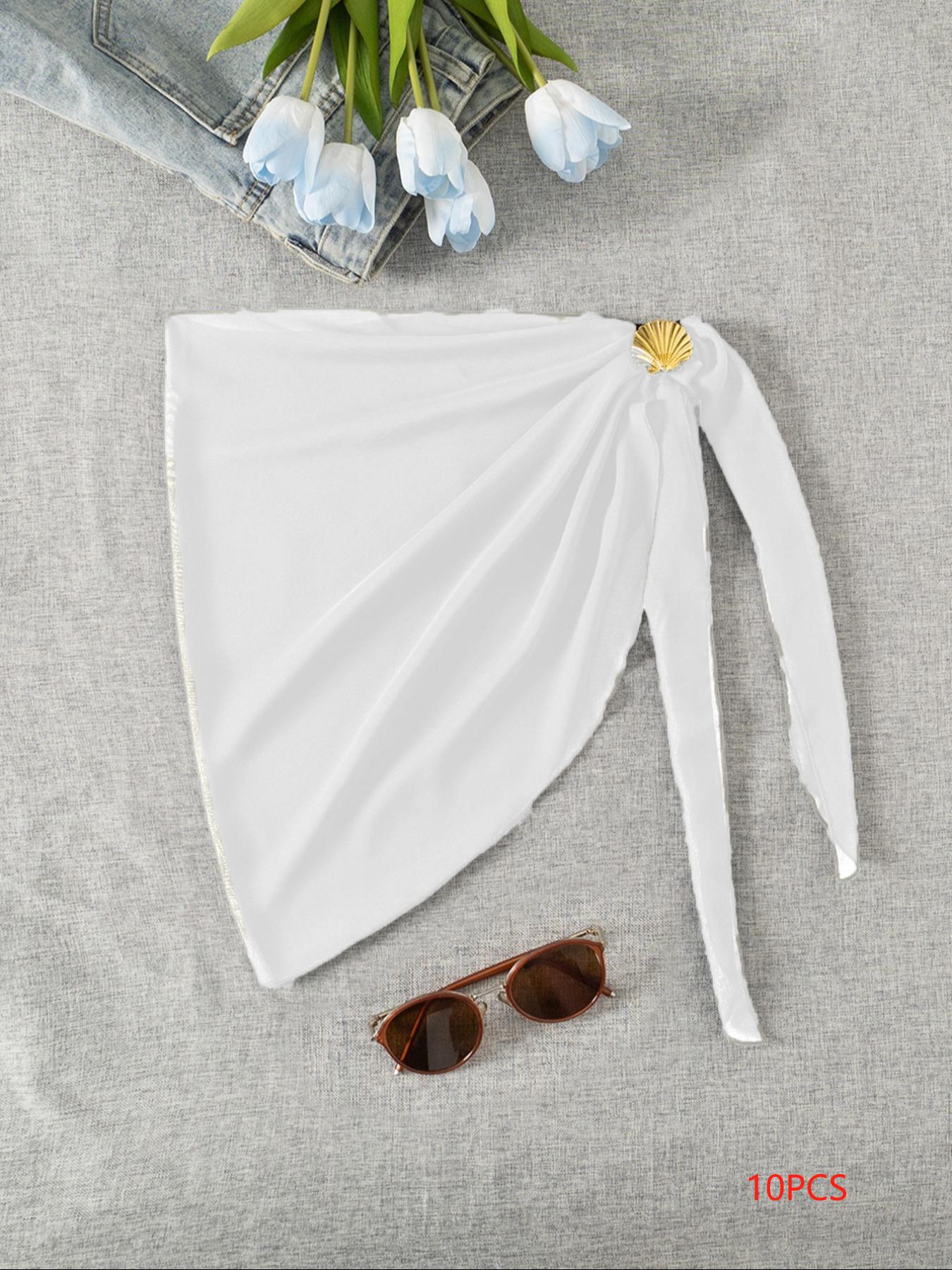 Women's Solid Color Cover Up Skirt, Casual Fashion Swimwear Bottoms for Beach Holiday Vacation, Ladies Swimwear for Summer, Swimwear Coverups, Swimsuit Cover Up, Bathing Suit Cover