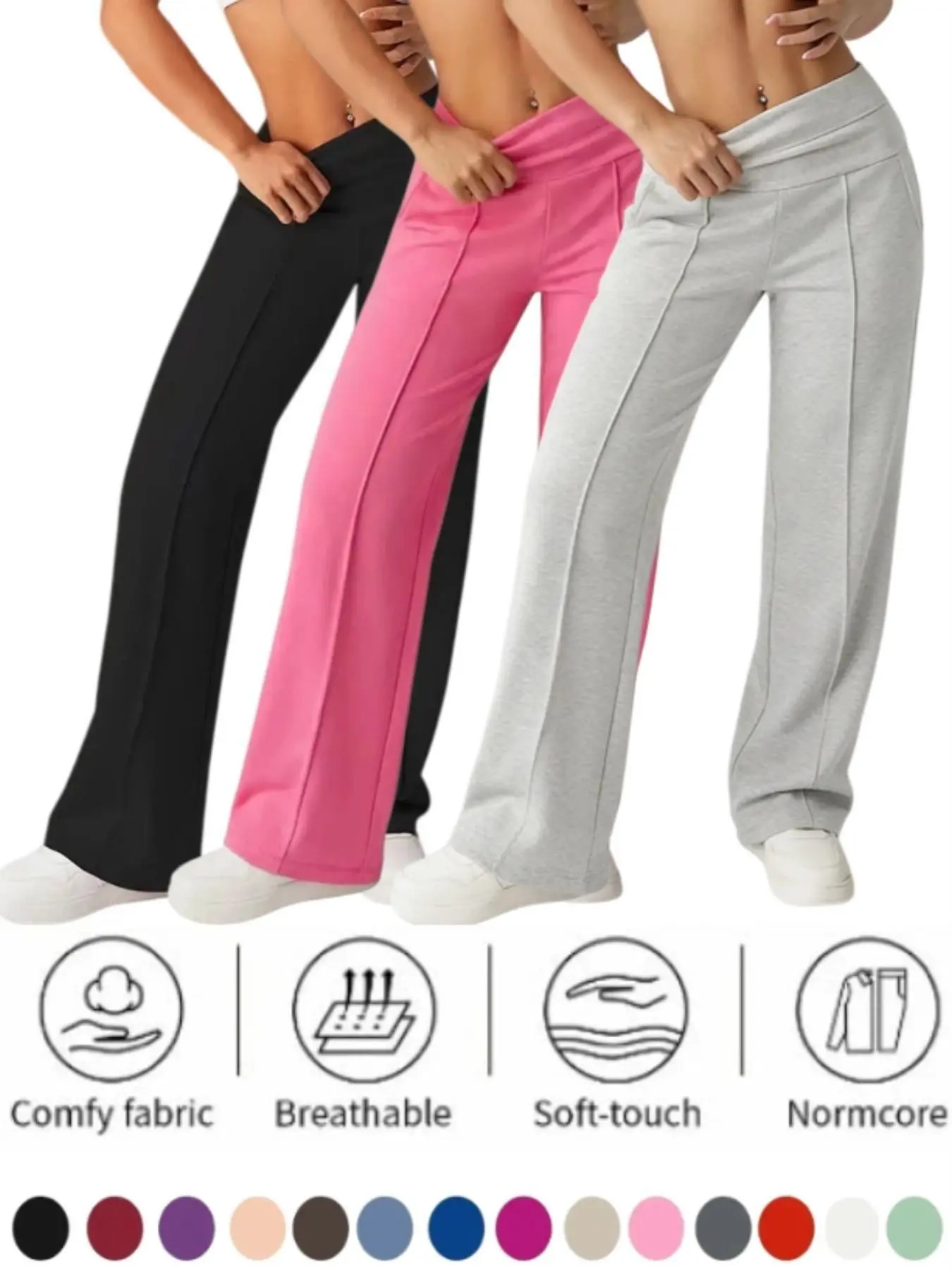 New Cross-Border Waistband Pockets Slim Fit Sporty Long Straight Leg Pants, Outdoor Casual Comfortable Straight Leg Pants for Men, Athletic Casual Pants