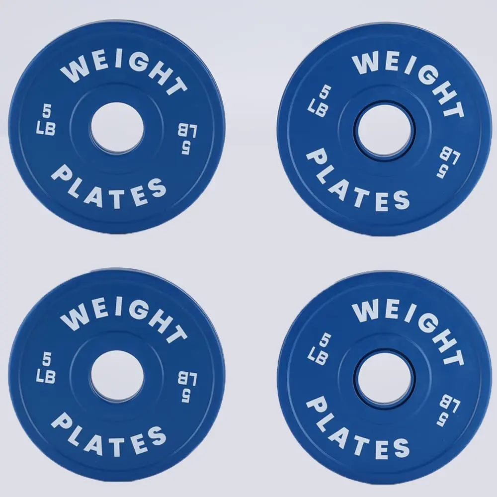 Bumper Plates,2 inch Rubber Weight Plates,5 LBx 4 Plates For Weight Lifting Strength Training Home Gym