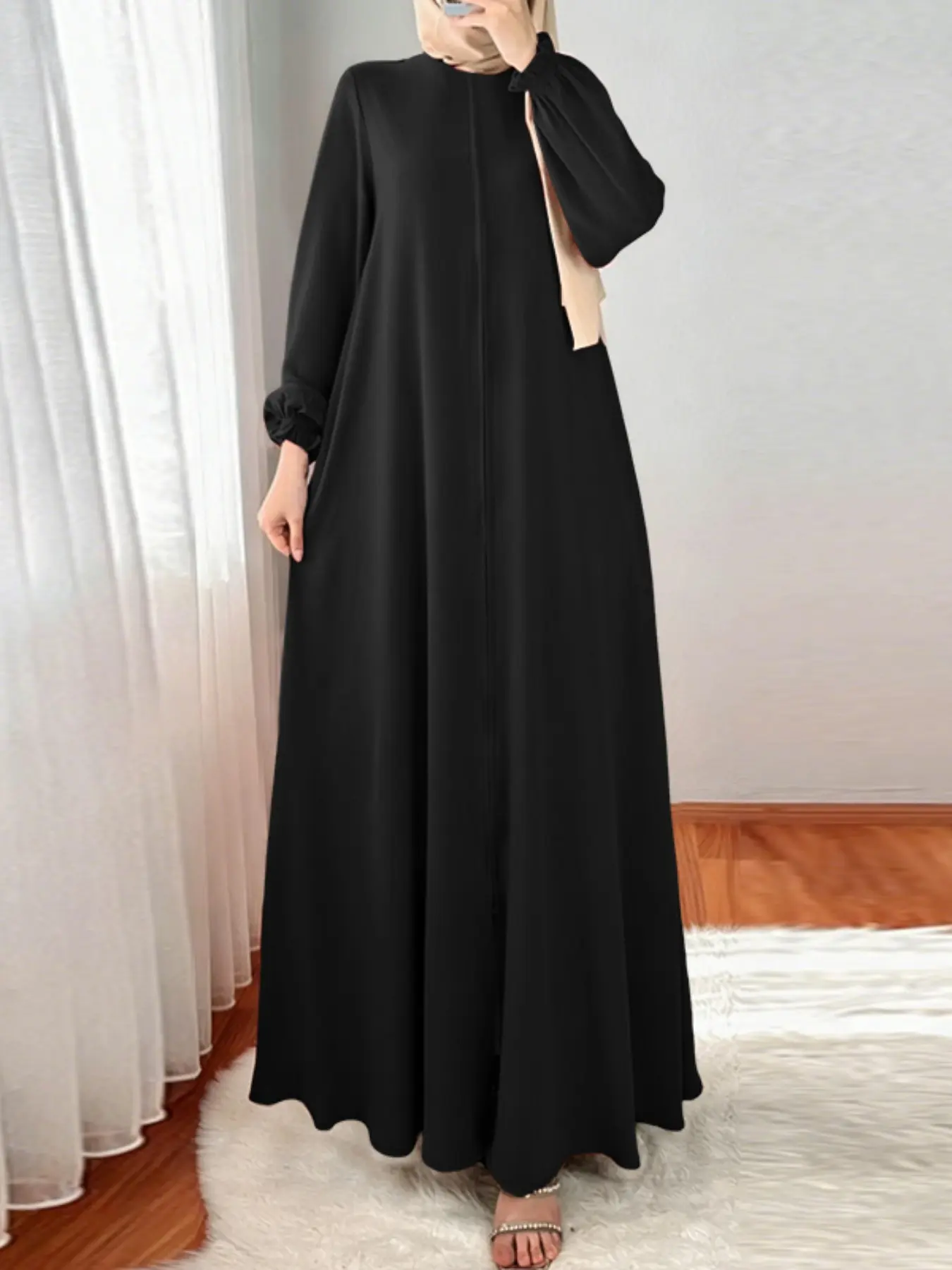long plain dresses Simple Chiffon A-line blue v-neck Split long prom dress, evening dress   Musebridals