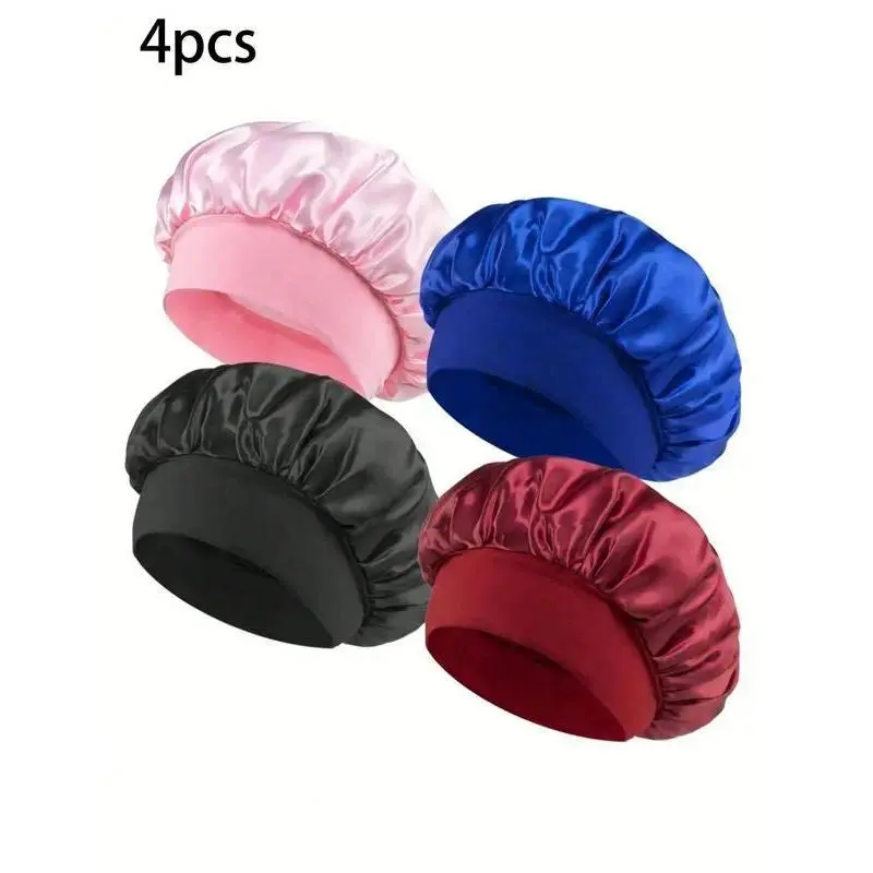 Women’s Elastic Band Hair Bonnet for Sleeping, Breathable Lightweight Satin-Like Hair Wrap, Frizz Control Sleep Cap for Hair Protection, Night Hair Care, Sports and Daily Use summerwins