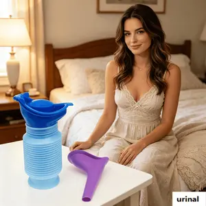 Portable Silicone Urinal for Women, Leak-Proof Design, Easy Clean, Ideal for Home & Outdoor Use, Emergency Travel Toilet Set