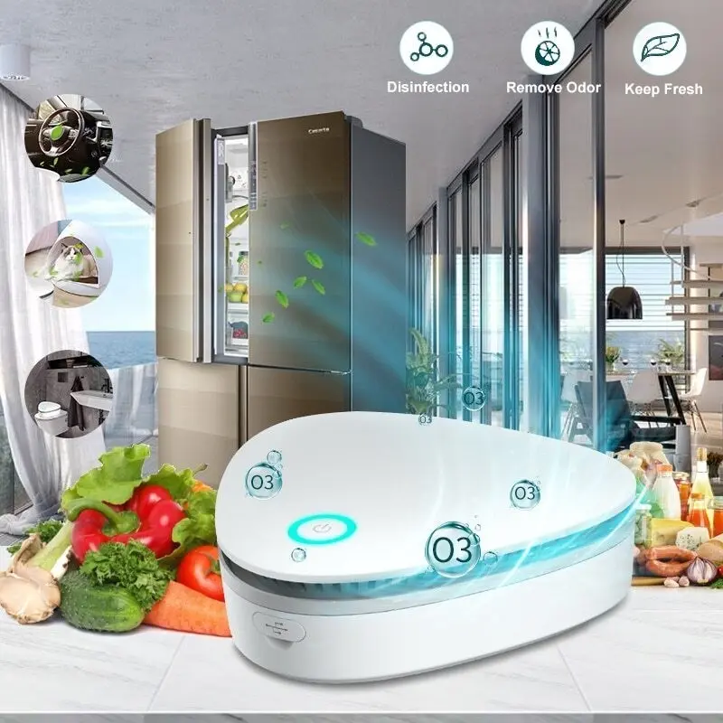 Portable Ozone Disinfector for Home, Car, Refrigerator, Shoe Rack, Multiple Modes, Odor Remover, Smoke Purifier, Household Essential