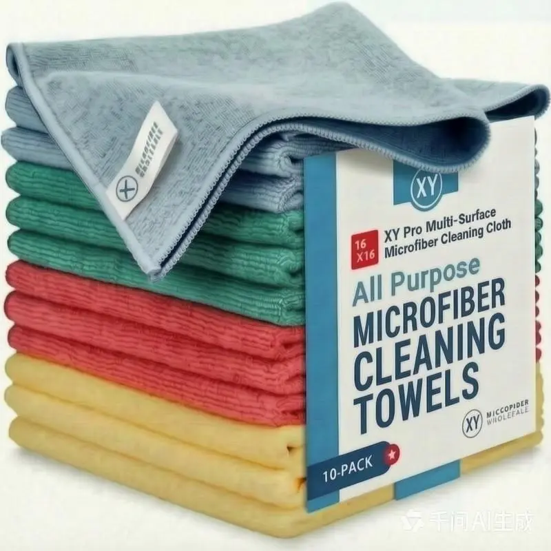 Claro Ultra-Fine Fiber Glass Cleaning Cloth (10pcs), Scratch-Free Wipes for Windows, Mirrors, Cars, Polishing, Stainless Steel, Washable