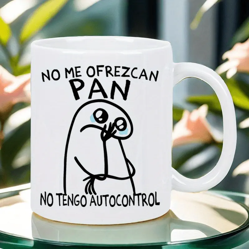 11oz Ceramic Mug with Humorous Slogan "Do Not Offer Me Bread" - Kitchenware Drinkware, Ideal Gift for Coffee Enthusiasts, Ceramic Mugs