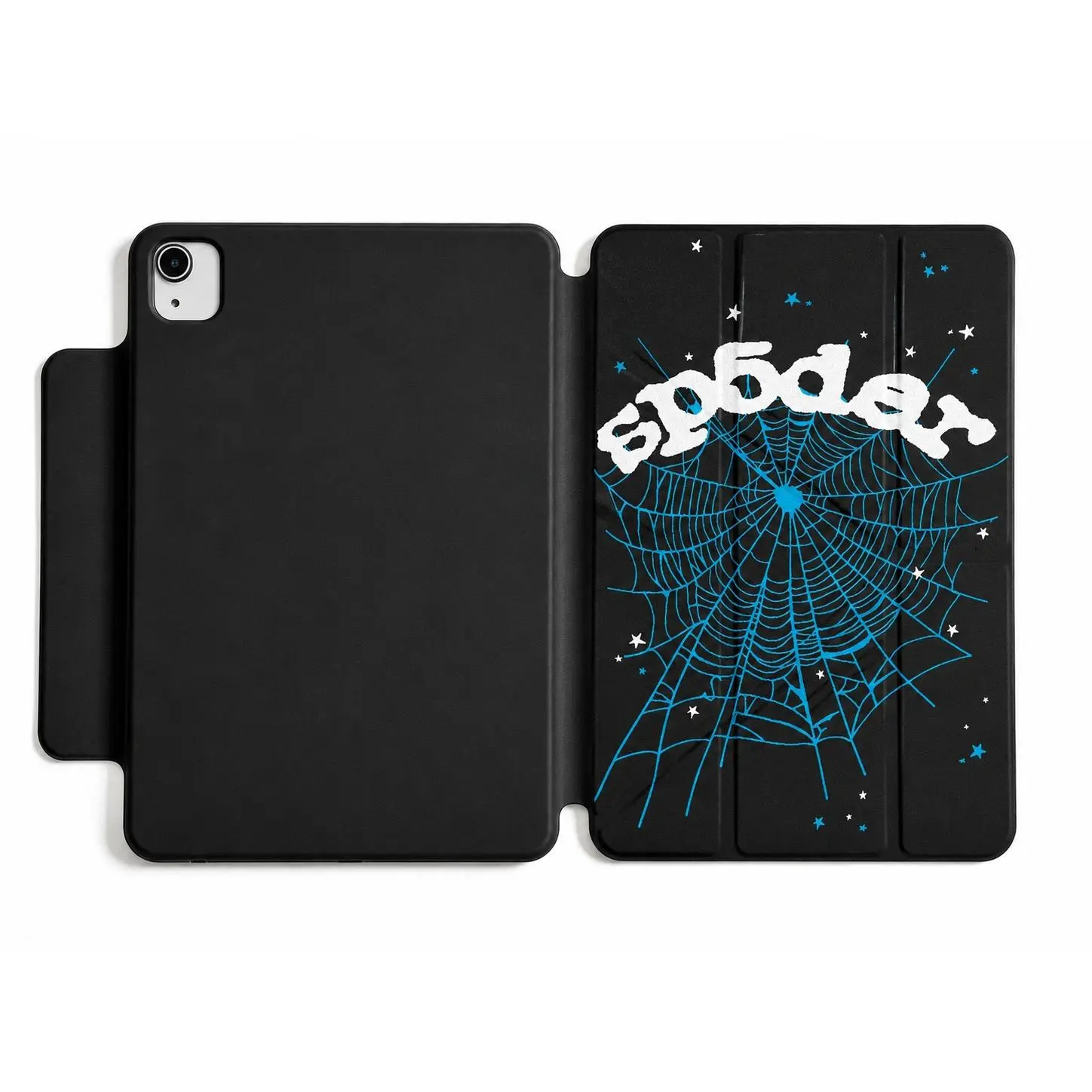 DarlingCase Gothic Spider Web Star Print TPU+PC+PU Magnetic Detachable 360° Rotatable Shockproof Tablet Case - iPad Accessories with Pencil Holder, Folding Stand, Protection for A16, Air, Pro 11/13, Mini 6/7 Models