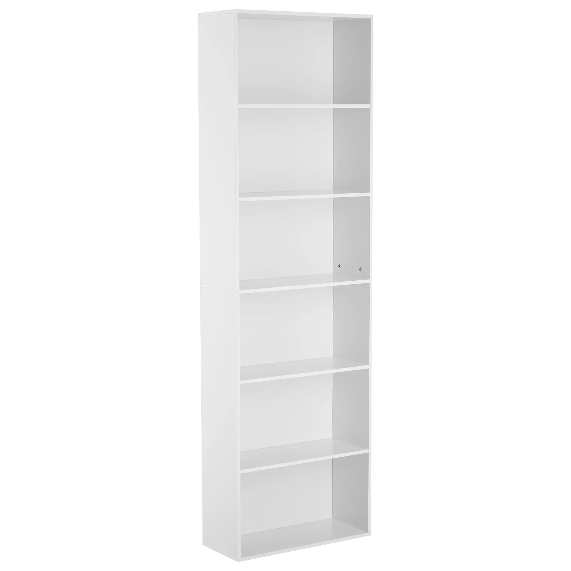 Garvee 71.4" Tall 6-Tier Wooden Industrial Bookshelf, Slim Vertical Freestanding Storage Organizer with Open Shelves, Modern Display Rack for Home, Living Room & Bedroom