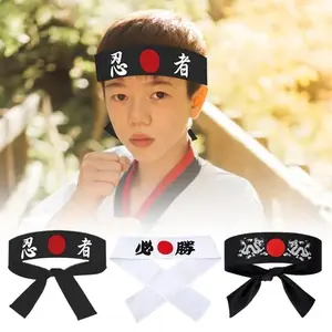 Multi-purpose Hachimaki Headband Hygroscopic Breathable Japanese Headband Costume Accessories Karate Bandana Headwear