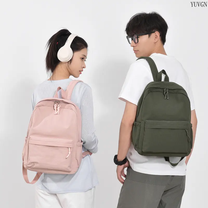Men's Classic Nylon Rucksack - Lightweight Water-Resistant Daypack for Work, School, or Commute with Adjustable Straps, Backpack For Work, School Backpacks, Casual, Adjustable Shoulder Strap, Male, Adults