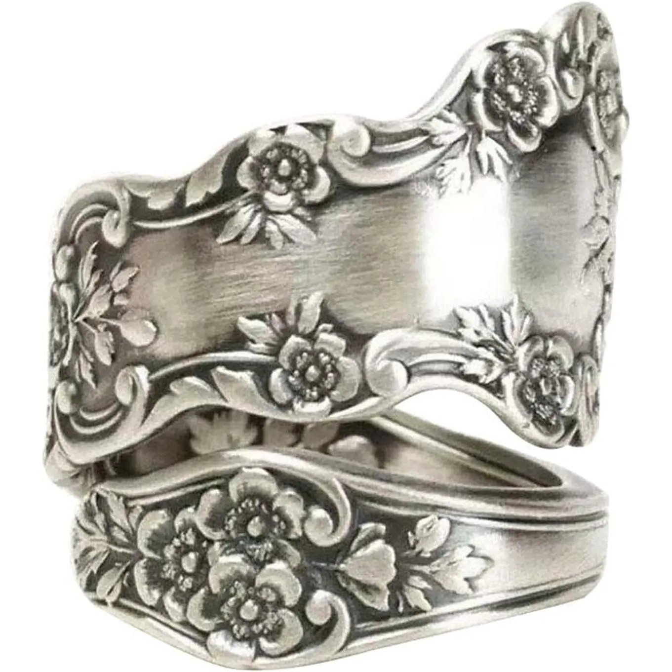 Silver Oxidized Spoon Ring Adjustable Ring Jewelry Gifts for Women