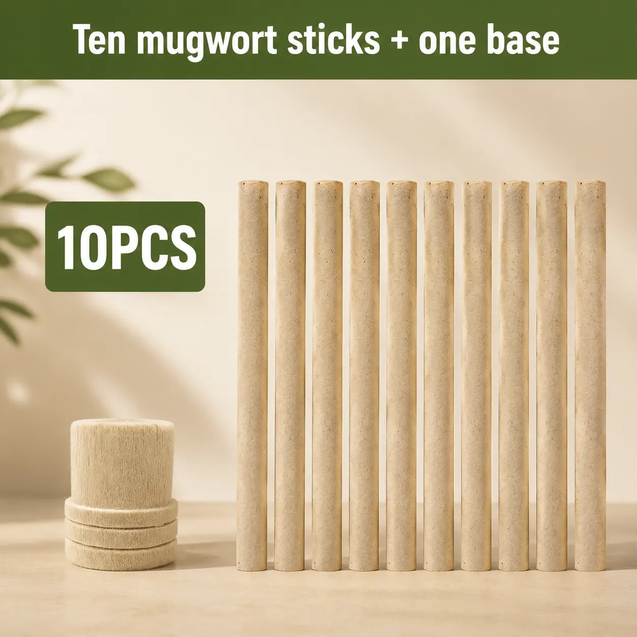 10/20/30/50-Pack Organic Mugwort Aromatherapy Sticks, Natural Herbal Incense for Home Fragrance, Indoor Aroma, Relaxing Scented Sticks for Summer Home Ambiance & Outdoor Spaces