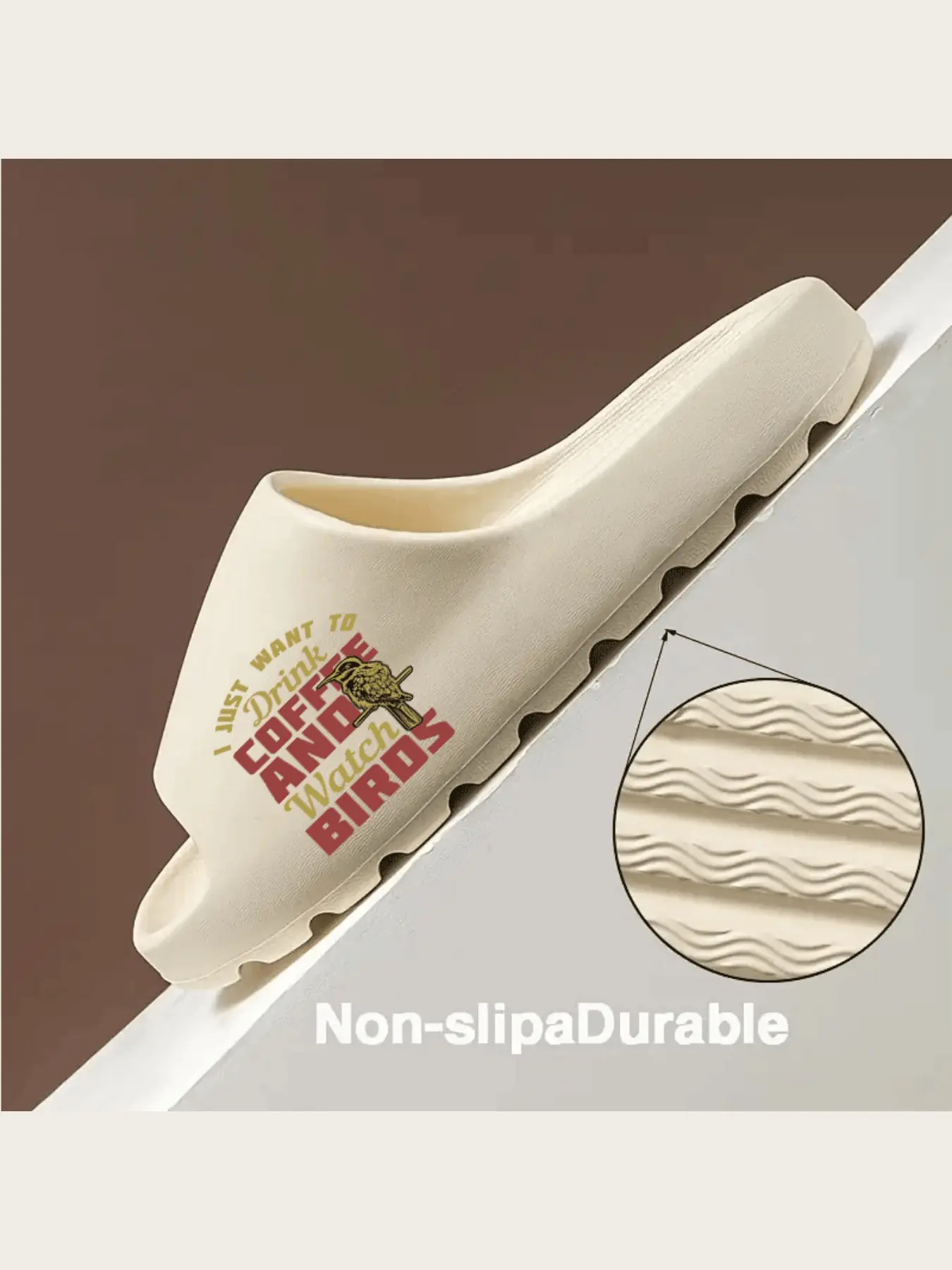 I Just Want To Drink Coffee And Watch Birds Birdwatcher Casual Slippers Cozy Non-slip Home Slippers Lightweight Soft Indoor Outdoor House Shoes For Bird Lovers Breathable Comfortable Slip On Slippers