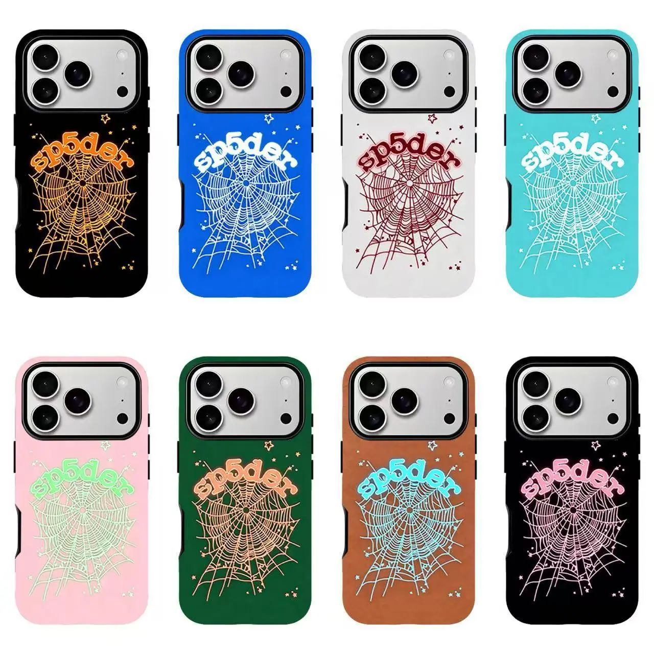 S-Sp5der Phone Case — Minimalist Mesh Pattern, Sleek Street-Style Protective Cover. Compatible with iPhone 11–17 Pro Max/Plus Series and Samsung Galaxy S23– Series. Soft, Drop-Resistant Protective Case.