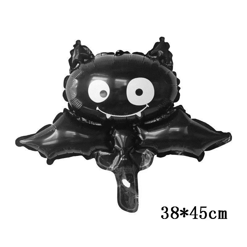 25Pcs Mini Halloween Pumpkin Ghost Foil Balloons Bat Skull Pumpkin Air Globos Kids Toys Horror Halloween Night Party Decorations