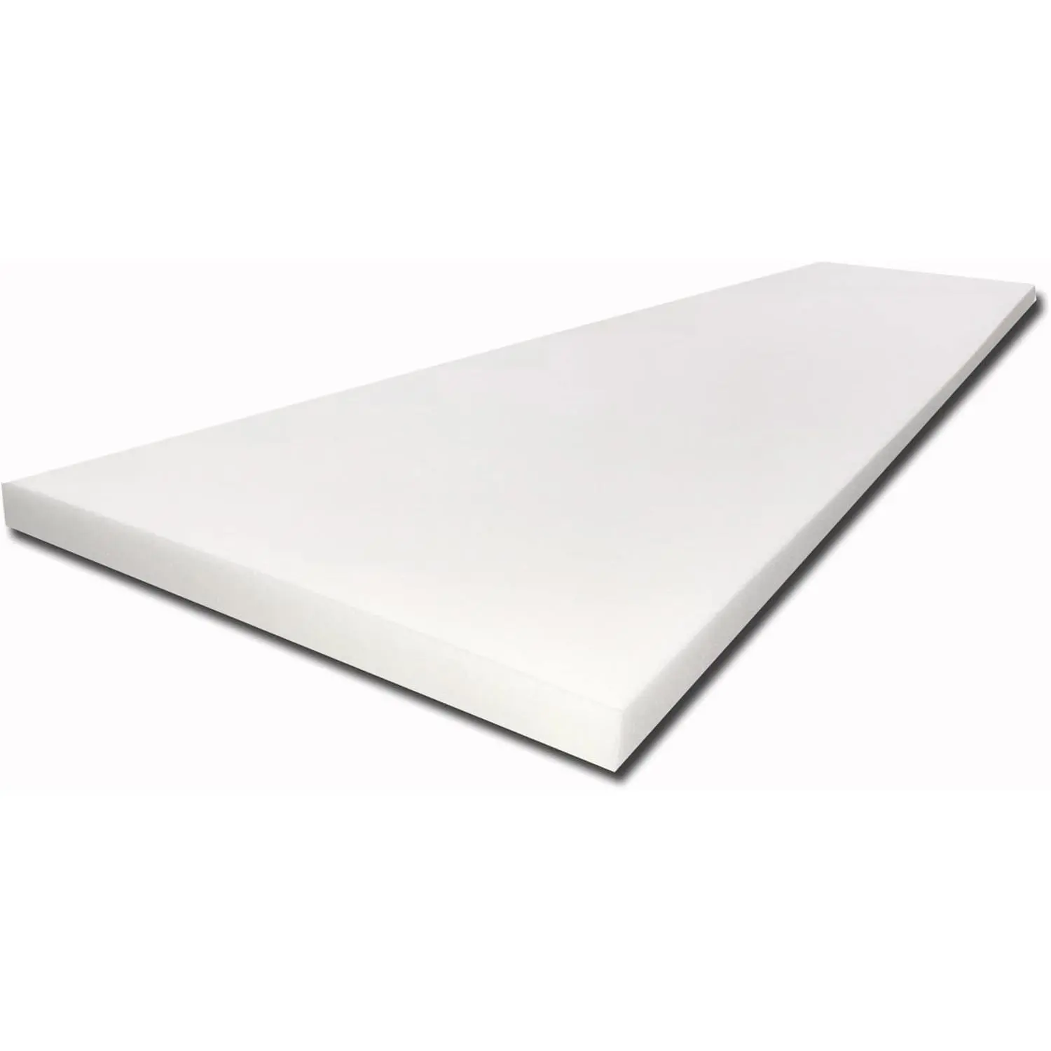 1" x 24" x 84" Upholstery Foam Cushion High Density Standard (Seat Replacement, Upholstery Sheet, Foam Padding), White
