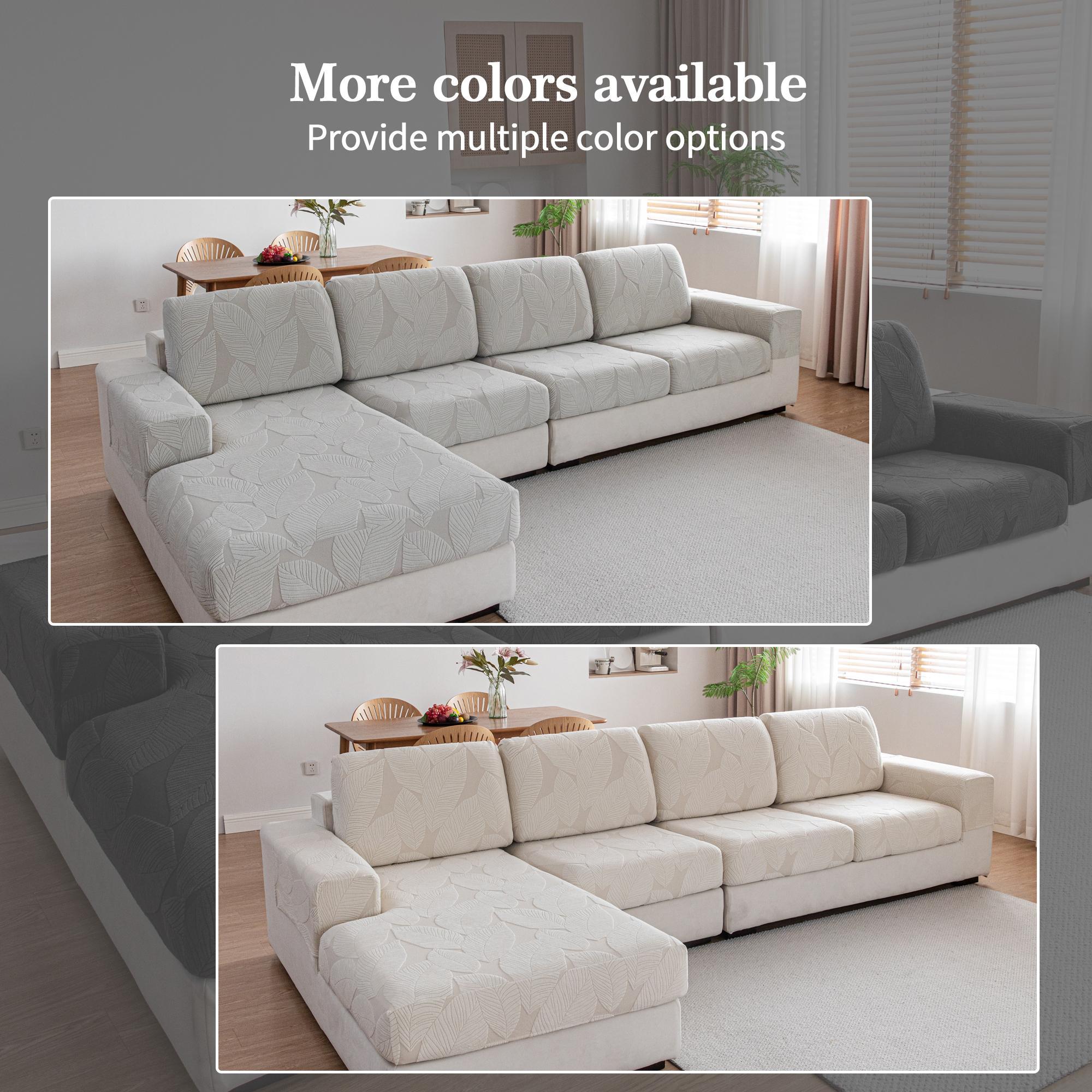 1 Count Elastic Sofa Seat Cover, Modern Anti-Slip Universal Slipcover for L-Shaped and 1–4-Seater Sofas, Elastic Sofa Slipcover, Dustproof Couch Protector, Washable Sofa Slipcover