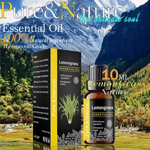 10ML Lemongrass Scented Water Soluble Essential Oil, Ideal for Reed Diffusers, Humidifiers, Long-Lasting Fragrance, Home Office Bathroom Use