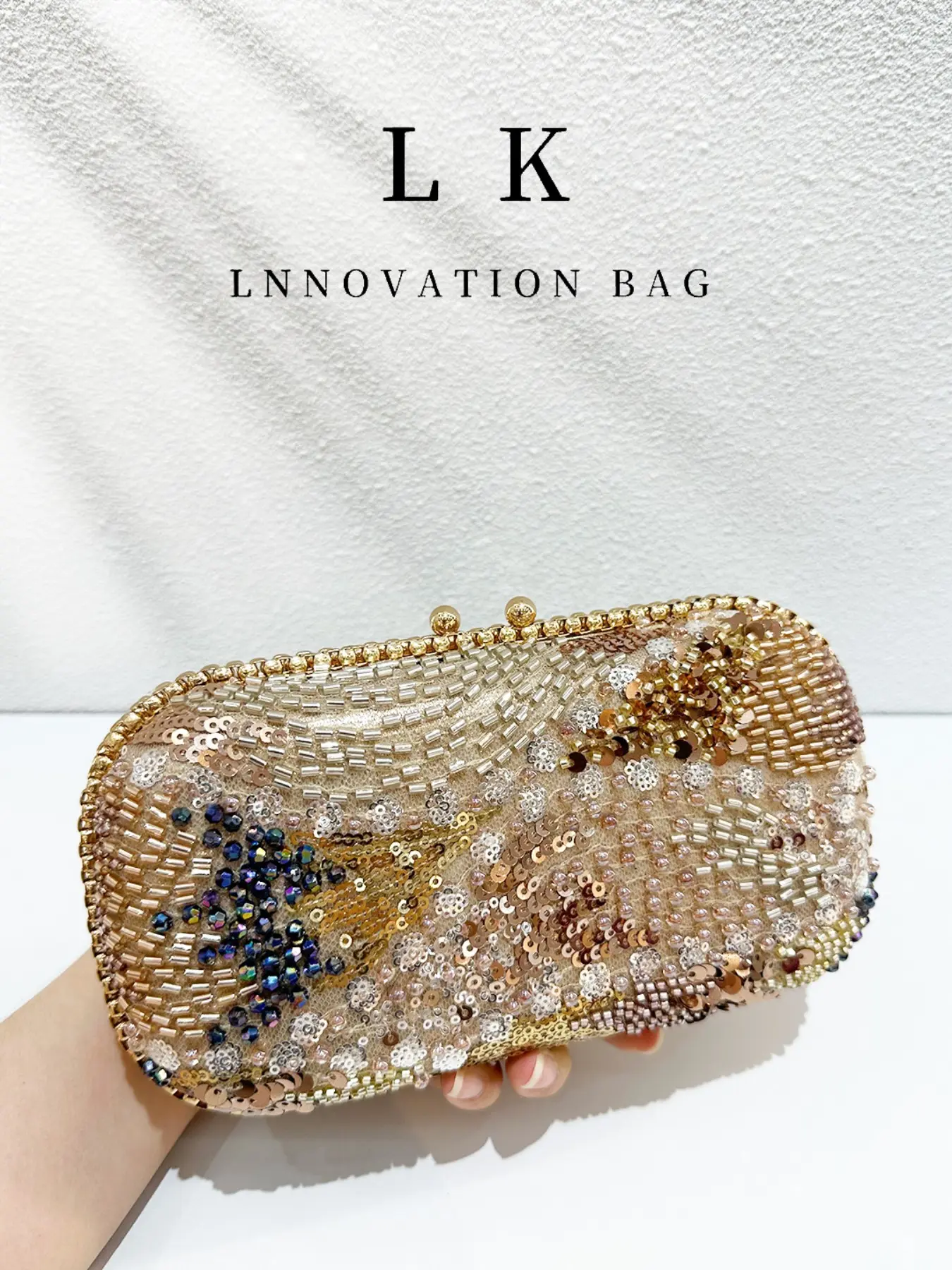 Sequin Beaded Glitter Evening Bag, Detachable Metal Chain, Luxurious Party Clutch, Perfect for Weddings, Cocktail Parties, Birthdays, Embellished Shoulder Bag