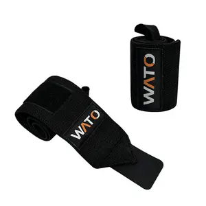 WATL Elastic Wrist Wraps for Gym – Adjustable Compression Support for Weightlifting, Deadlifts, Bench Press, Push-Ups – Breathable & Sweat-Absorbent (Fitness Wrist Straps)