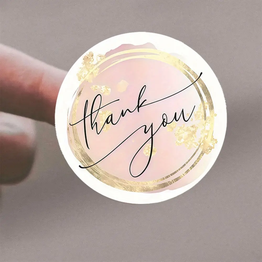 72 'thank You' Stickers, Perfect for Celebrations, Ideal Gift for Friends and Family, Express Gratitude Effortlessly