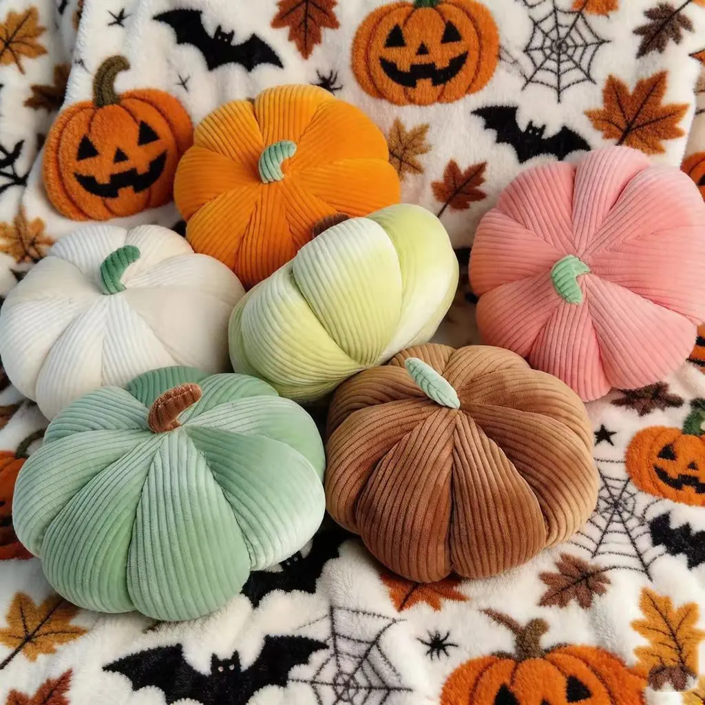 Halloween Pumpkin Decorative Pillow, Nordic Plush Sofa Cushion, Home Decoration, Festive Gift, Halloween Christmas Holiday Ornament