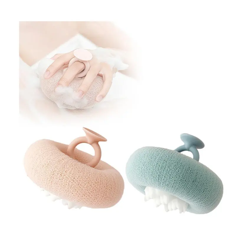 Super Soft Sunflower Suction Cup Bath Ball, 2026 Upgraded 2-in-1 Sunflower Bath Ball Exfoliating Bath Sponge Cleaning Brush, Sponge Mesh Pouf Shower Ball for Women, Men Shower, Shower Puff