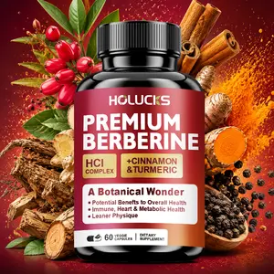 Premium Berberine Pills, Digestion Wellness & Banlanced Diet, Vascular & Circulatory Health, Sugar & Insulin Balance|Plus with Ceylon Cinnamon, Turmeric & Black Pepper, Berberine Supplement | Supports Health Metabolic Immune, 60 Capsules, Easy to absorb