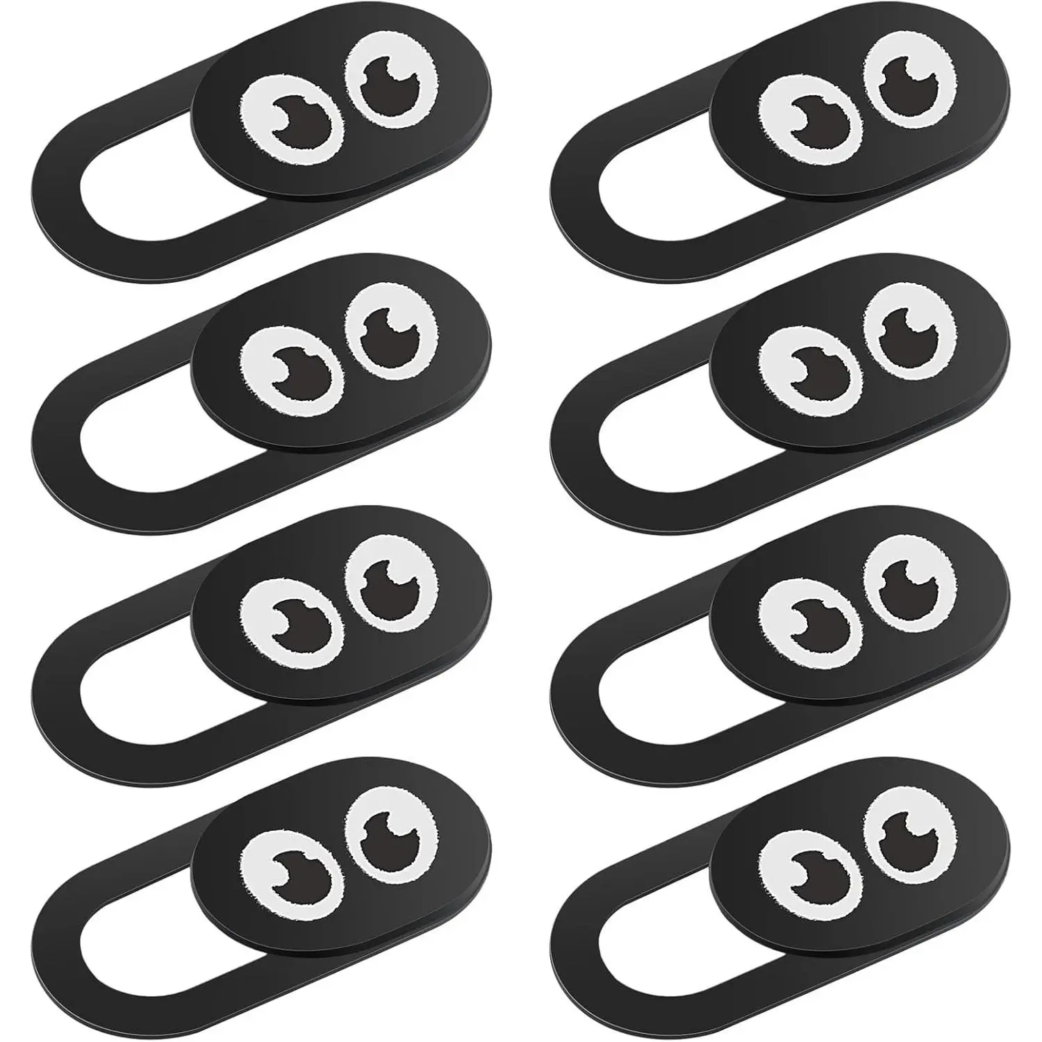 Thin Webcam Cover Slide, 8 count Phone Camera Cover Laptop Camera Blocker Slider  Adhesive Protect   Compatible with Tablet Desktop PC Smartphones(Eye)
