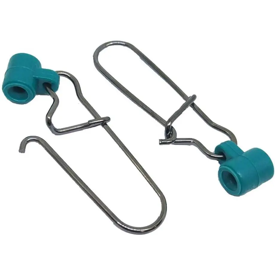 25/50/100 PCS Fishing Line Sinker Slides Duo Lock Snaps High Strength Stainless Steel Sinker Slider Swivel Snap Kit Fishing Tackle