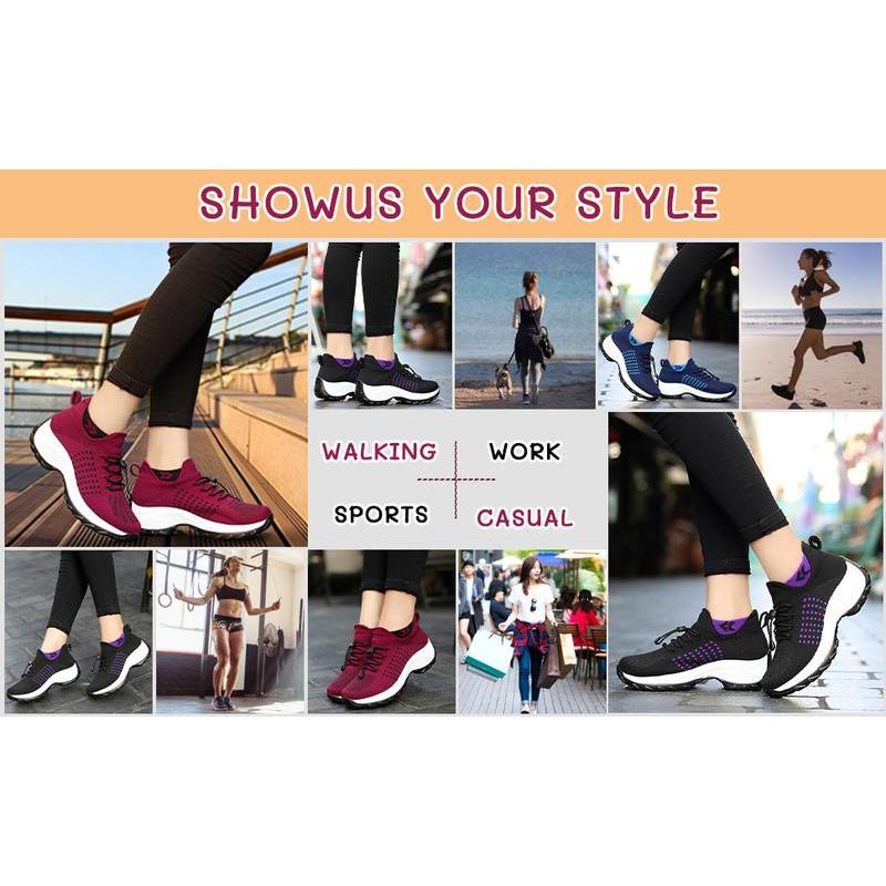 (New)STUNAHOME Women's Orthopedic Shoes Summer Casual Running Sneakers Breathable Walking Shoes Anti-slip Sneakers Comfortable Thick Bottom Shoes