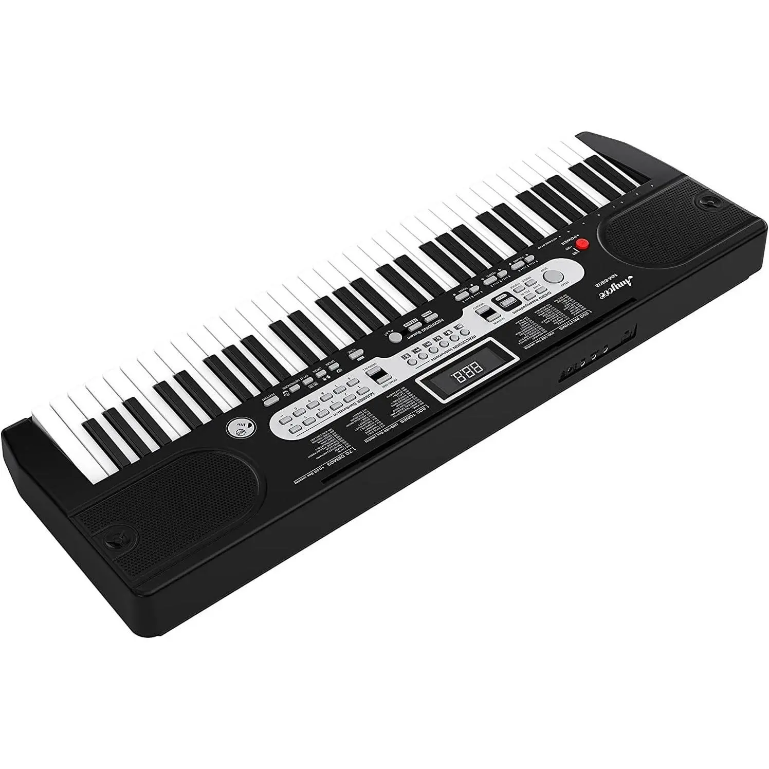 61-Key Portable Keyboard Piano Set - Plastic Electronic Music Instrument, Stand Set Piano & Keyboard Bundle with Adjustable Stand, Stool, Headphones, Microphone, Carrying Bag, 200 Timbres, Recording Mode, Early Learners Gift for Birthdays