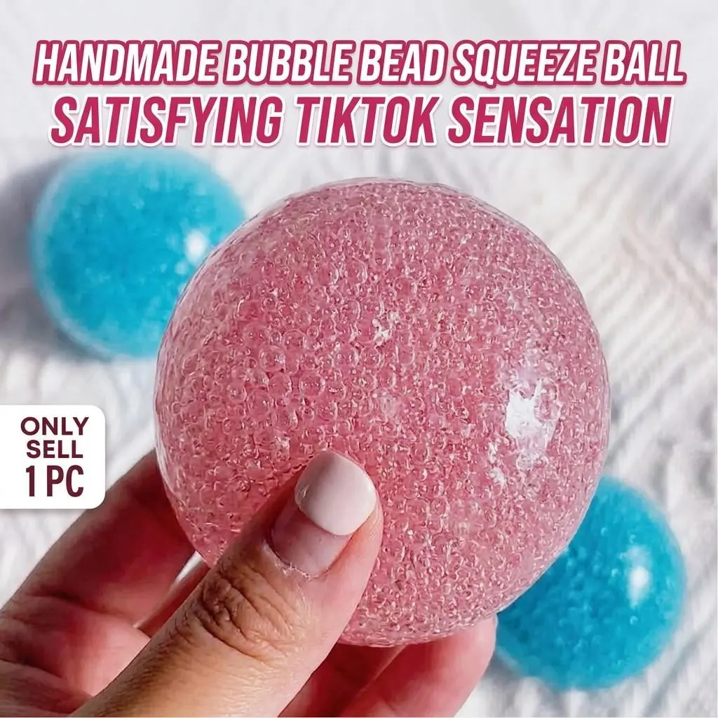 Stress Relief Bubble Pop Handmade Fidget Ball – Fun Sensory Fidgets Toy for Kids, Teens & Adults, Rubber Stress Balls