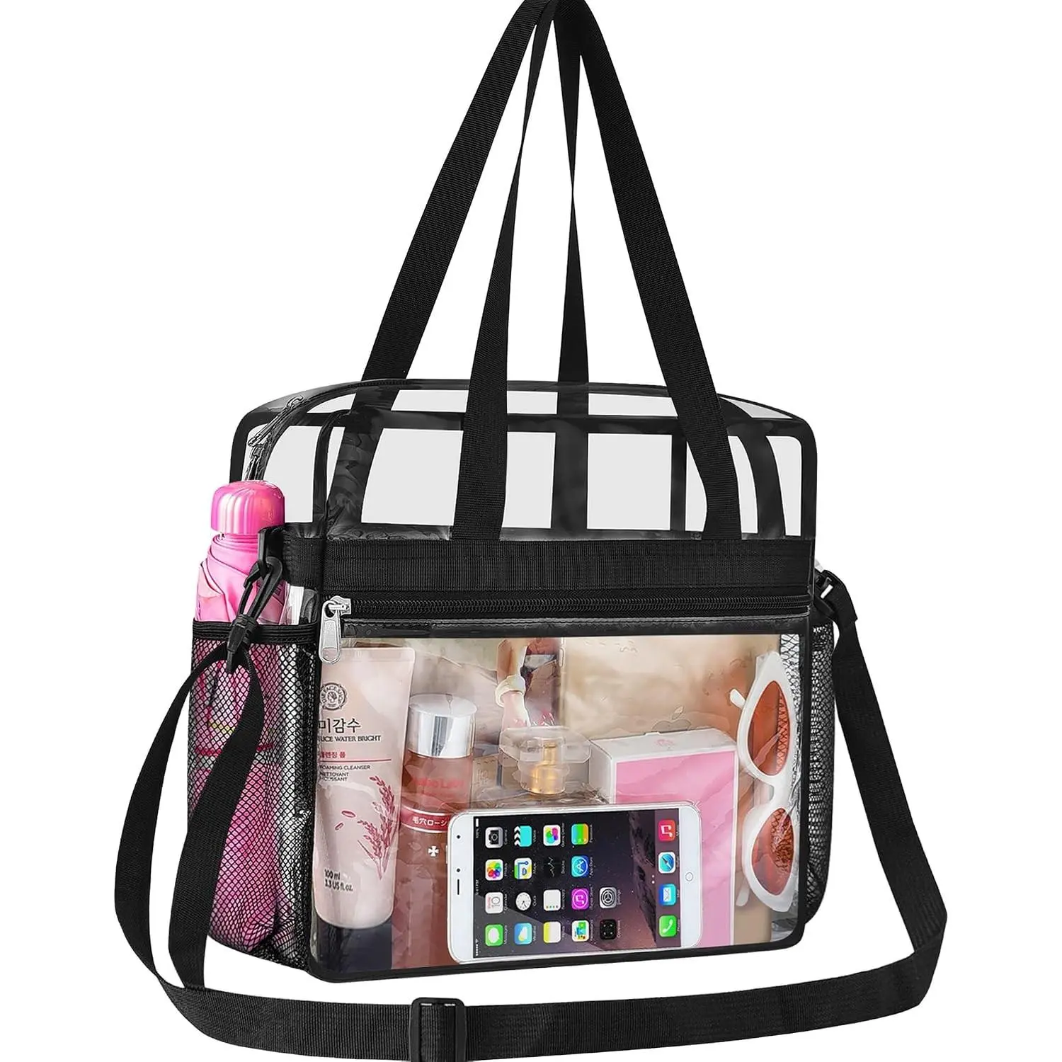 Clear Tote Bag Clear Bag Stadium Approved 12x6x12 Stadium Bag for Work, Sports Games,Gym