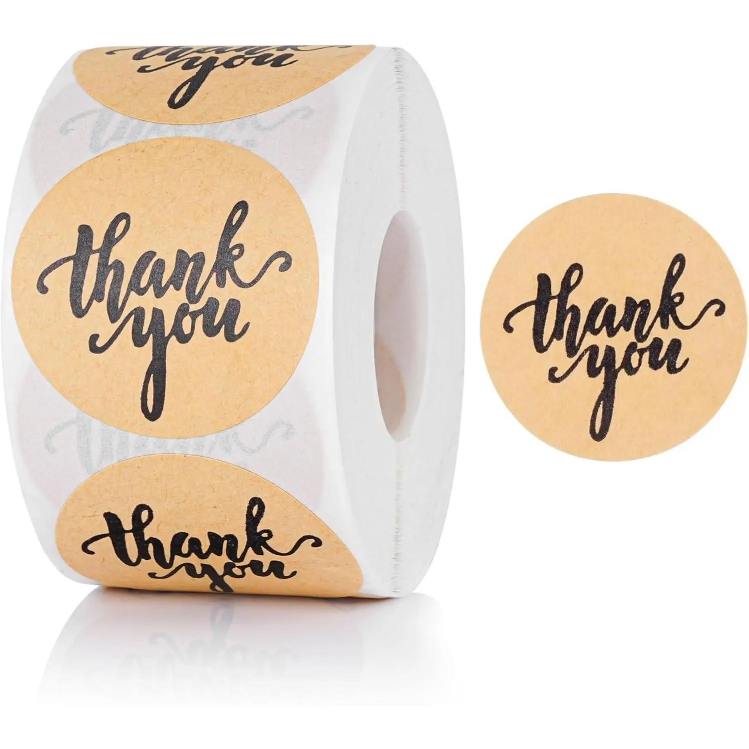 500Pcs Thank You Stickers for Packaging, 1.5 Inch Self-Adhesive Envelope Sticker for Small Business, Gifts, Weddings, Party, Boutiques, Label Stickers