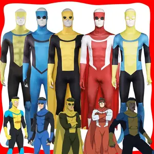 18 Style Disguise Mark Grayson Cosplay Men Fantasy Jumpsuit Mask Anime Invincible Costume Outfits Adult Halloween Carnival Suit
