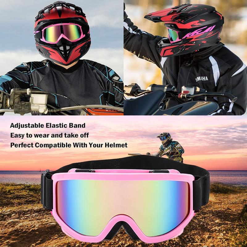Skiing Snowboarding Cycling Offroad Goggles – UV400 Anti-Scratch Dustproof Clear | Men Women Youth Kids Motocross Dirt Bike ATV Riding Goggles