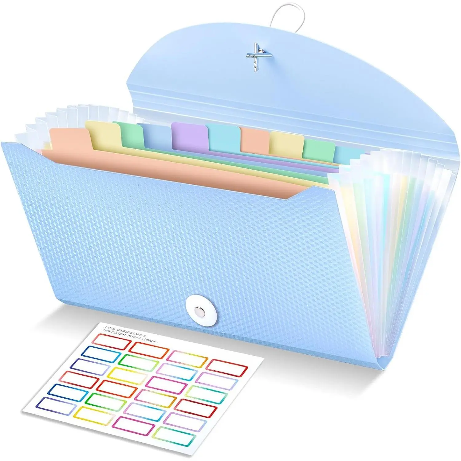 Receipt  Organizer, 13 Pockets Small Accordion File Organizer with Labels for Receipt Cards, Bill Business,  Storage, 10.2X 5.1 Inches