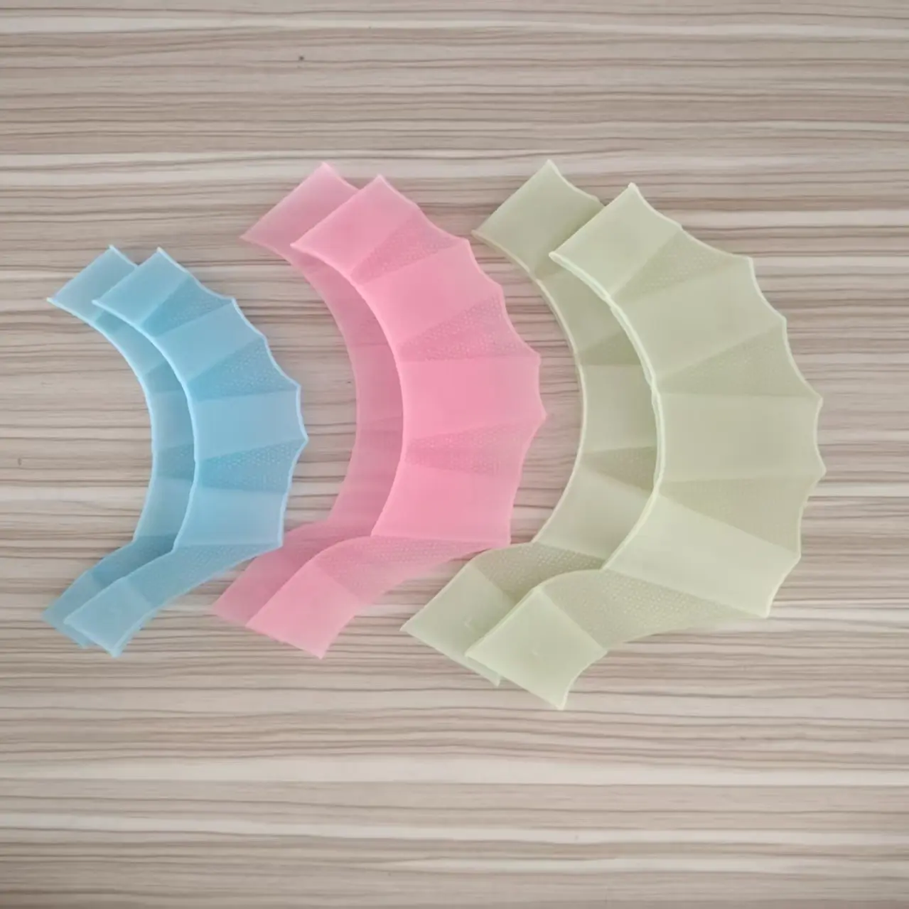 6pcs Silicone Swimming Fins, Blue Free Swim Gloves, Adult Unisex, Full Set Pool Gear, Durable & Comfortable Design